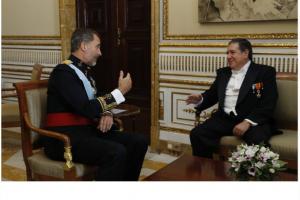 Reunión Privada con el Rey luego del acto de entrega de Cartas Credenciales